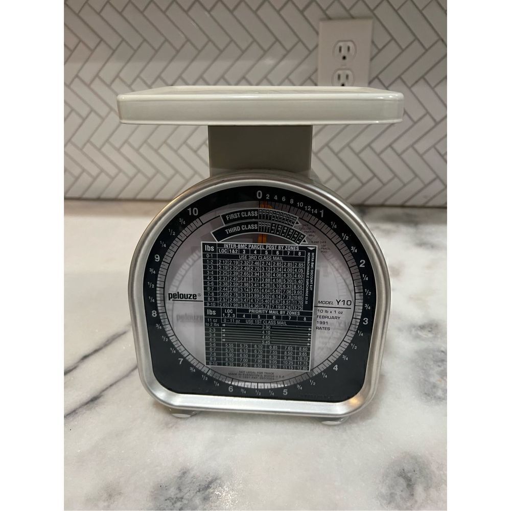 VINTAGE PELOUZE  POSTAL SCALE-MODEL Y10 with Feb 1991 Postage Rates